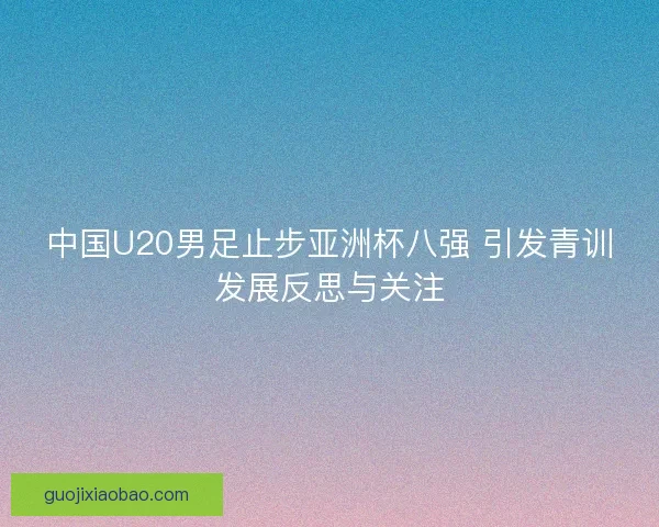 中国U20男足止步亚洲杯八强 引发青训发展反思与关注