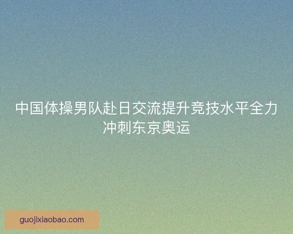 中国体操男队赴日交流提升竞技水平全力冲刺东京奥运